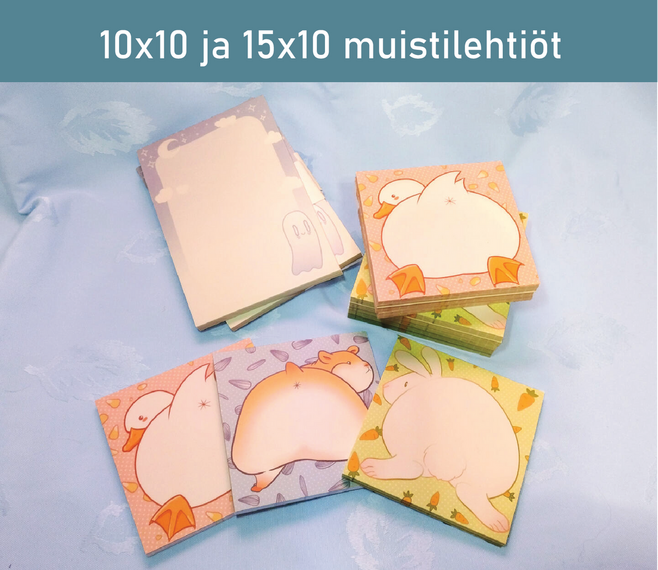 10x10cm ja 10x15 muistilaput